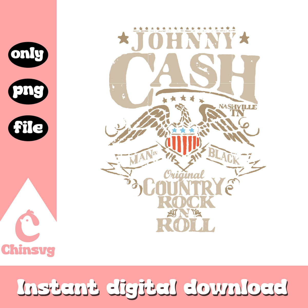 Johnny Cash men's winged png, Johnny Cash png, logo design png – Chinsvg