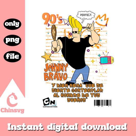 Johnny bravo 90s cartoon clipart png, johnny bravo movie png