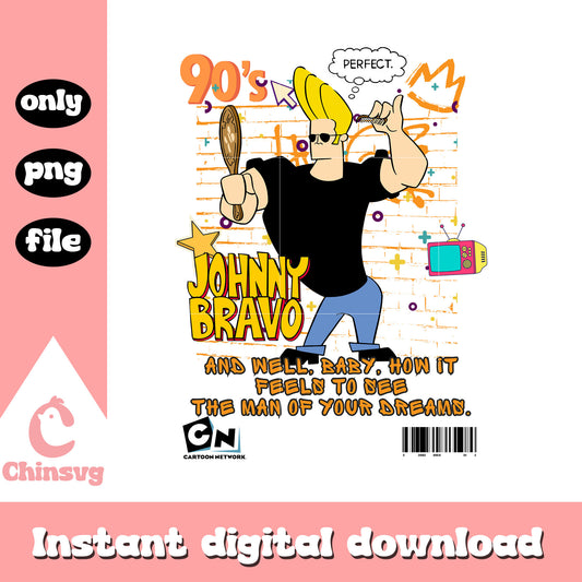 Johnny bravo 90s cartoon design png, johnny bravo character png