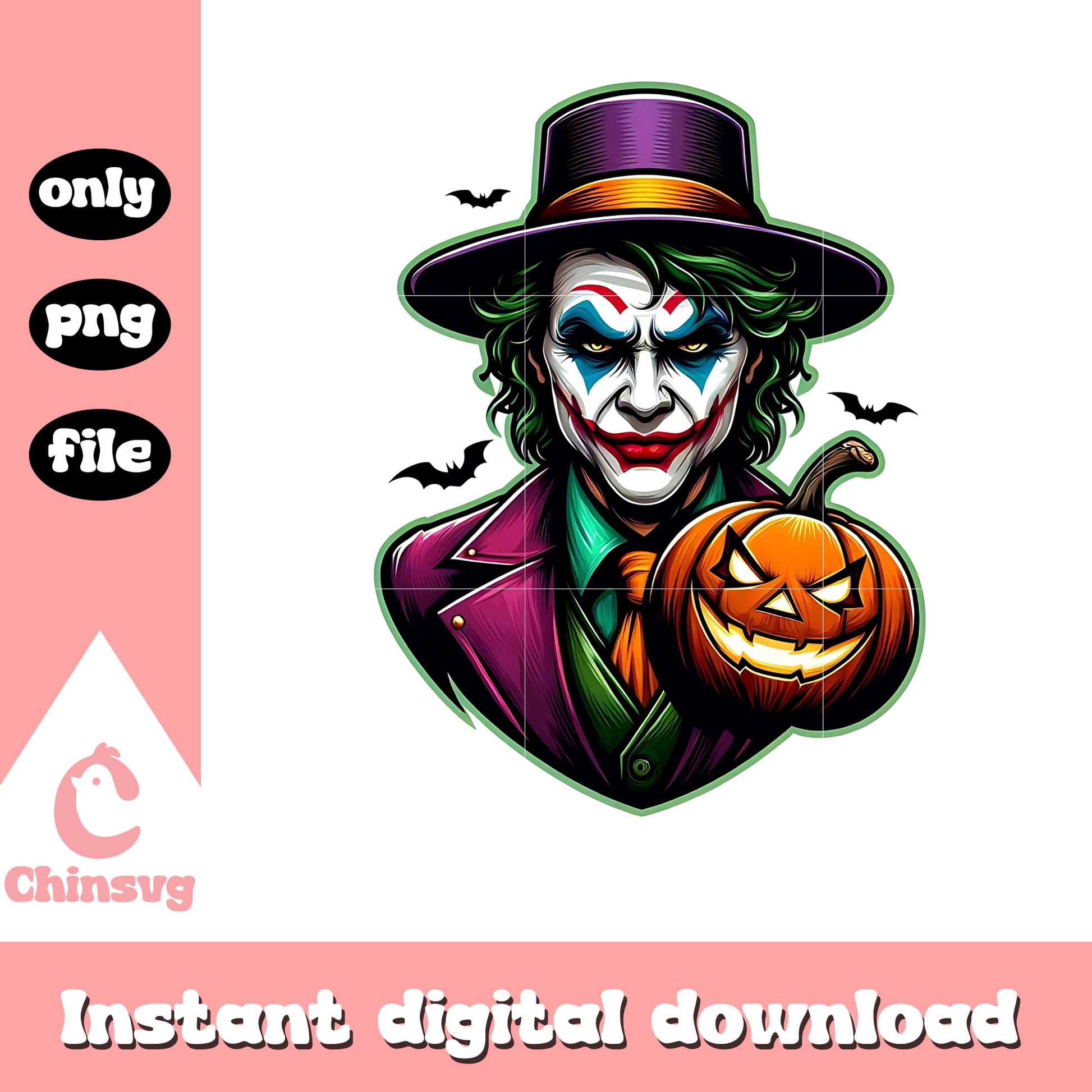 Joker character and pumpkin png, halloween horror movies png