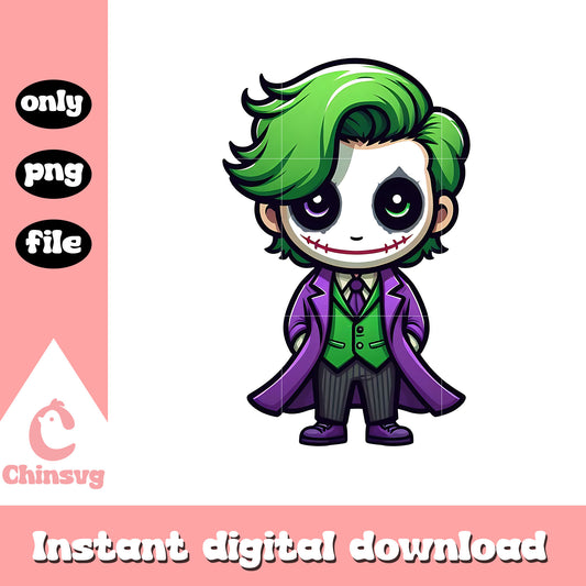 Joker chibi cute halloween png, Joker chibi png, joker png