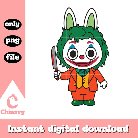 Joker labubu clothes drawing design png, joker movie png