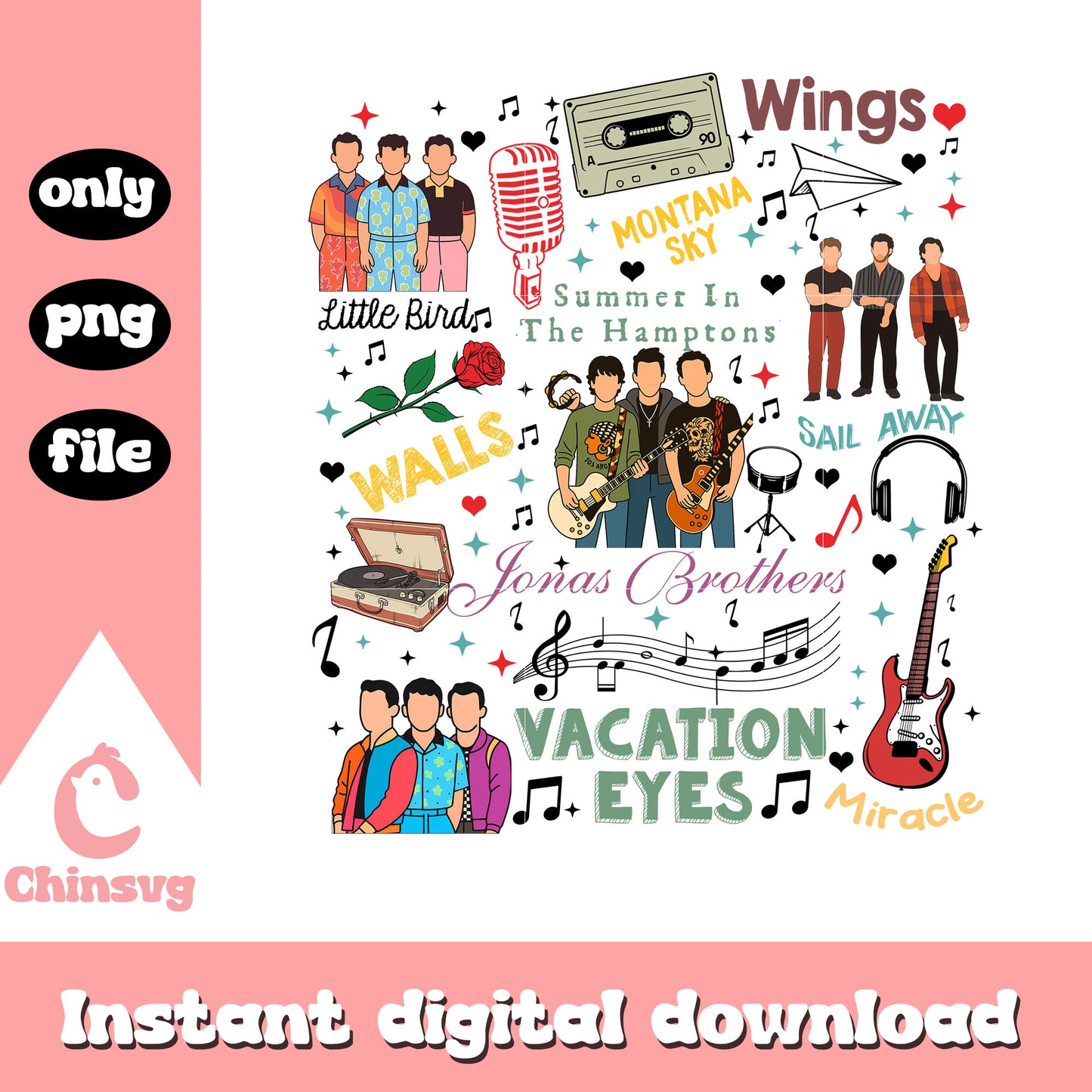 Jonas brothers doodle song references png, jonas brothers band png