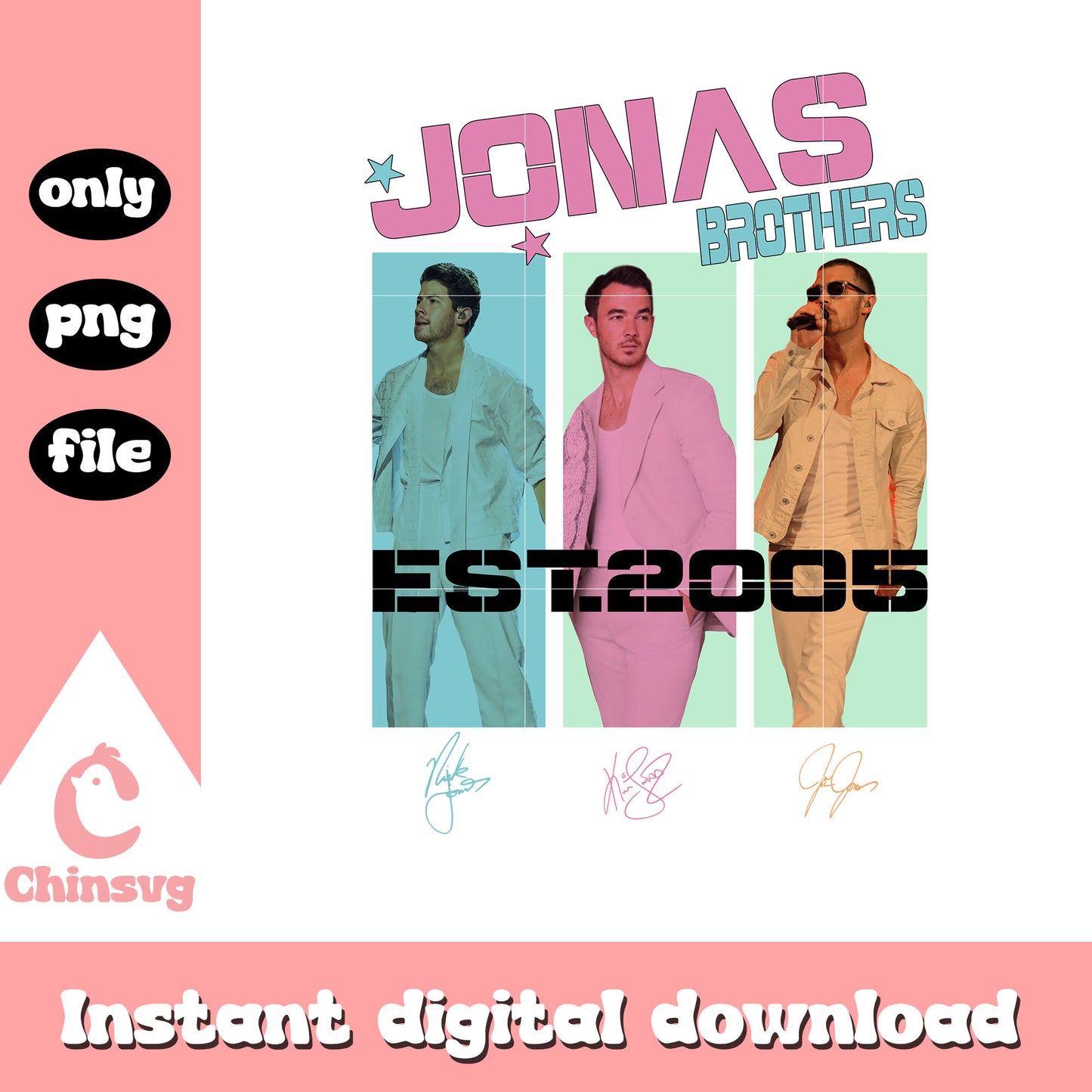 Jonas brothers est 2005 vintage png, concert jonas brothers​ png