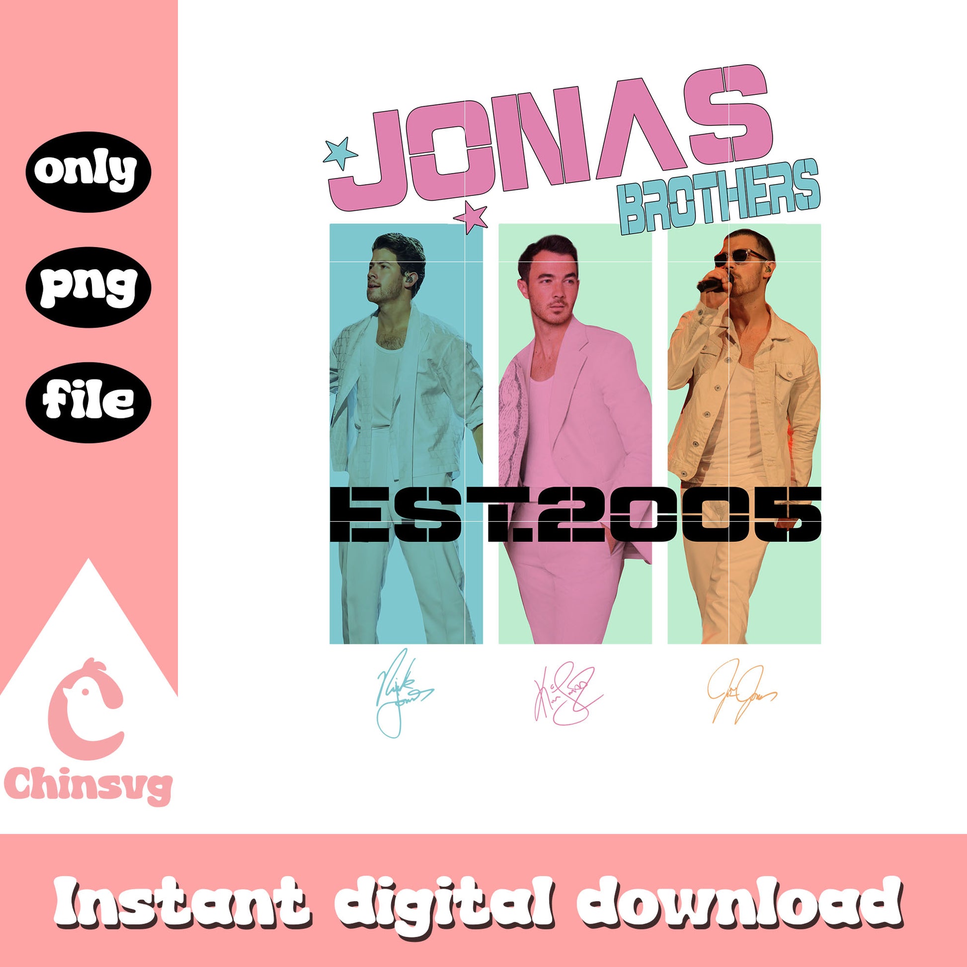 Jonas brothers est 2005 vintage png, concert jonas brothers​ png