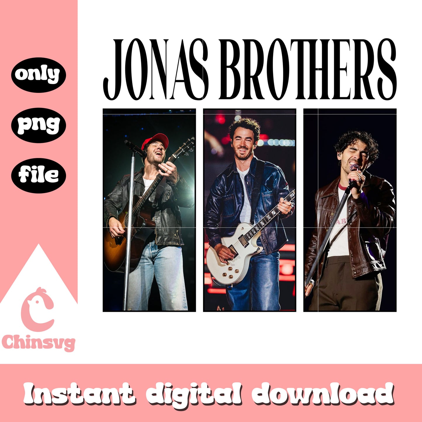 Jonas brothers frame design png, jonas merch png, trending png