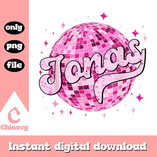 Jonas disco pink design png, jonas brothers png, jonas png