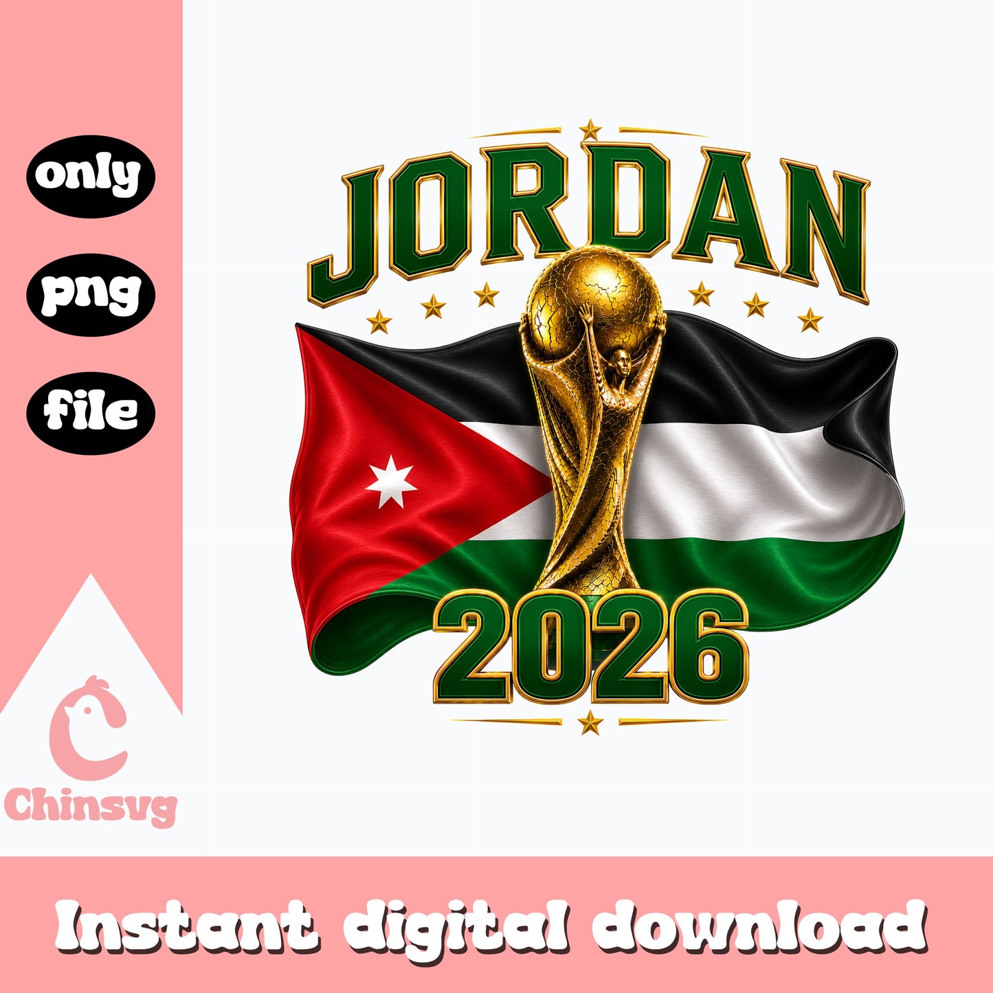 Jordan 2026 World Cup PNG, Jordan Flag Soccer PNG, Football PNG