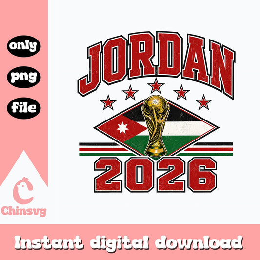 Jordan 2026 World Cup PNG, Jordan Football Flag, Soccer PNG