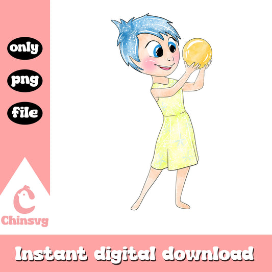 Joy and ball inside out design png, joy from inside out​ png