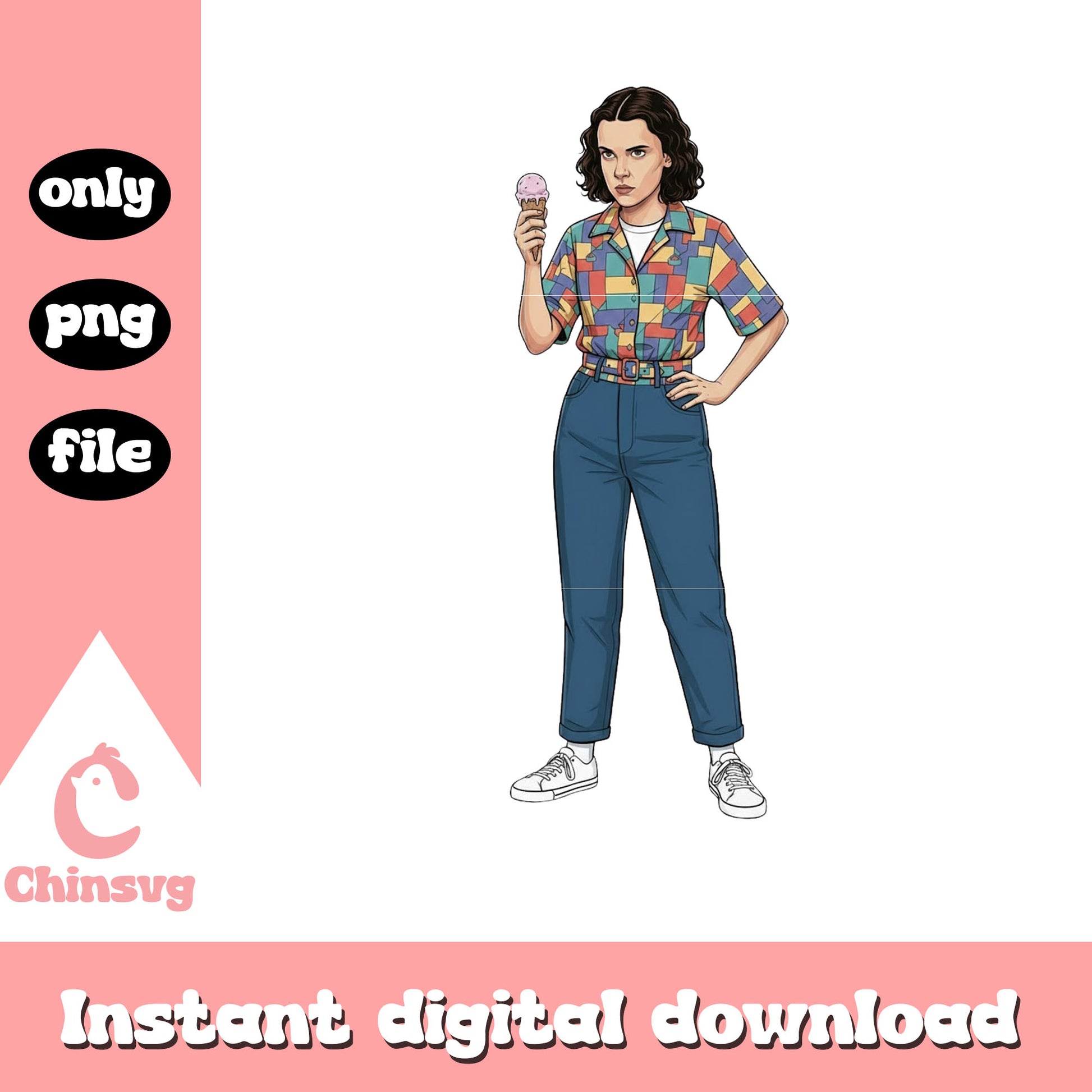 Joyce stranger things ice cream png, stranger things 5​ png