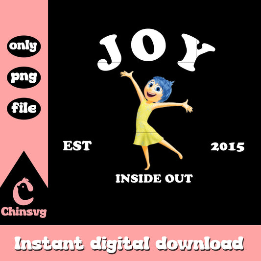 Joy inside out est 2015 white png, inside out characters 2​​​ png