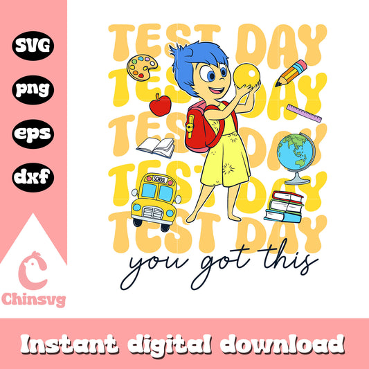 Joy test day you got this svg, joy inside out svg​, joy from disney​ svg
