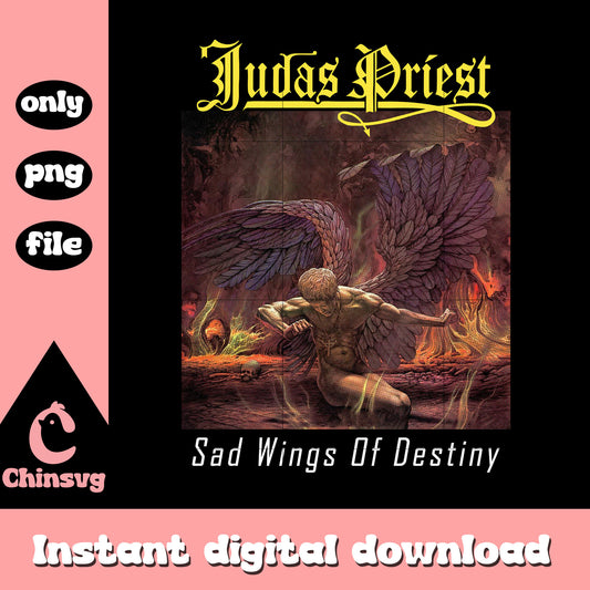 Judas Priest sad wings of destiny album png, world tour png