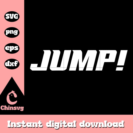 Jump black white logo design svg, jump logo svg, trending svg