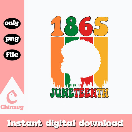 Juneteenth 1865 Black Woman Afro PNG, Black History PNG, Freedom Day PNG