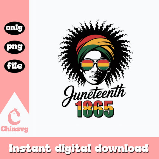 Juneteenth 1865 Black Woman PNG, Afro Girl Juneteenth PNG, Freedom Day PNG