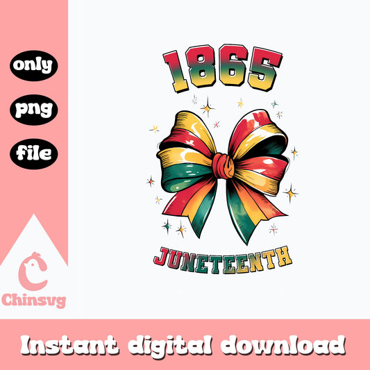 Juneteenth 1865 Bow PNG, Black History Month PNG, Juneteenth PNG