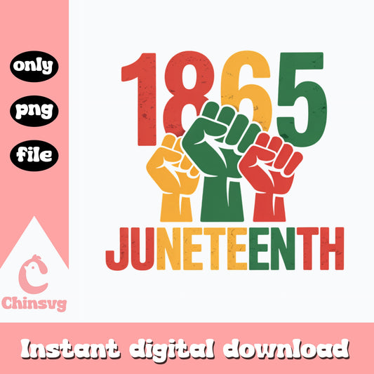 Juneteenth 1865 Fist Black History PNG, Juneteenth PNG, Black Freedom PNG