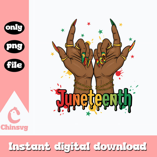 Juneteenth Black Woman Hands PNG, Juneteenth PNG, Black History PNG