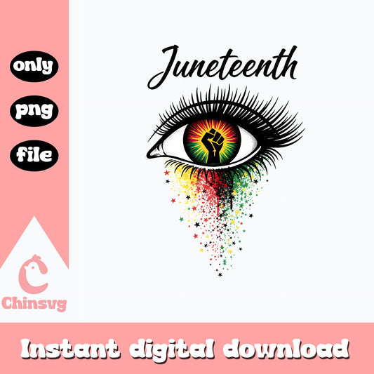 Juneteenth Eye Fist PNG, Black History Month PNG, Freedom PNG