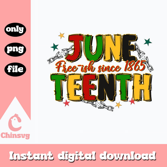 Juneteenth Free-ish Since 1865 PNG, Black History PNG, Juneteenth PNG