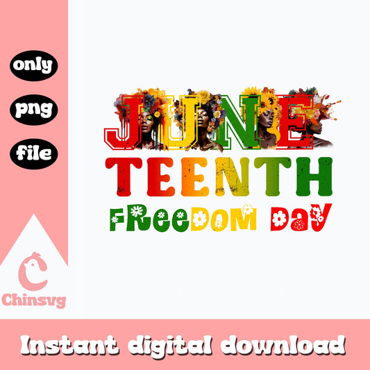 Juneteenth Freedom Day PNG, Black History PNG, Black Woman PNG