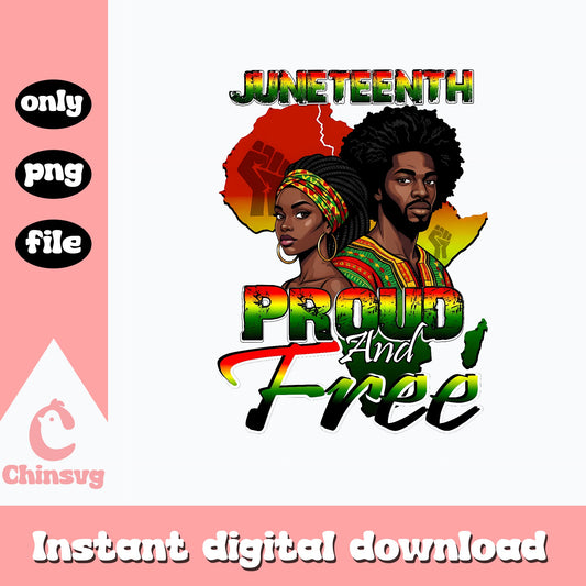 Juneteenth Proud And Free PNG, Black History PNG, Africa PNG