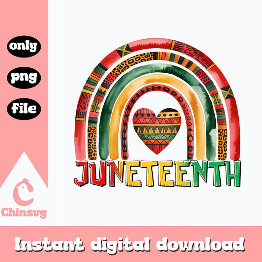 Juneteenth Rainbow African Pattern PNG, Black History PNG, Juneteenth PNG