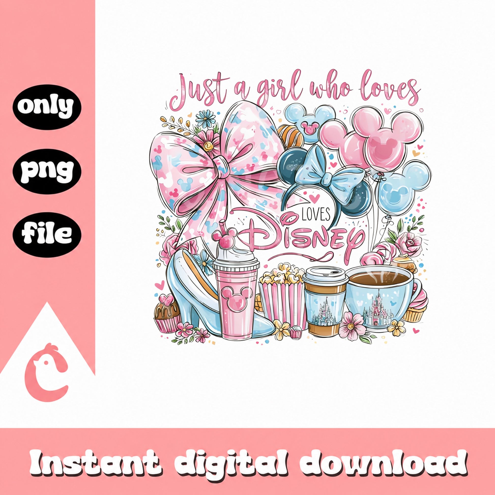 Just A Girl Who Loves Disney PNG, Mickey Mouse Clipart, PNG