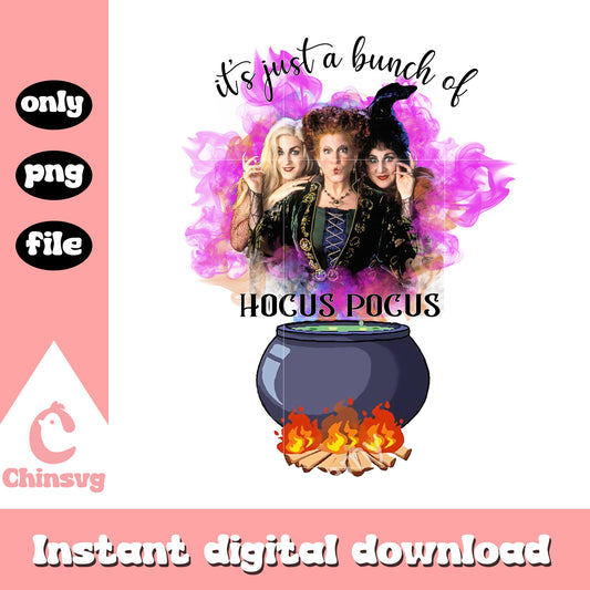 Just a bunch of hocus pocucs design png, sanderson sisters png