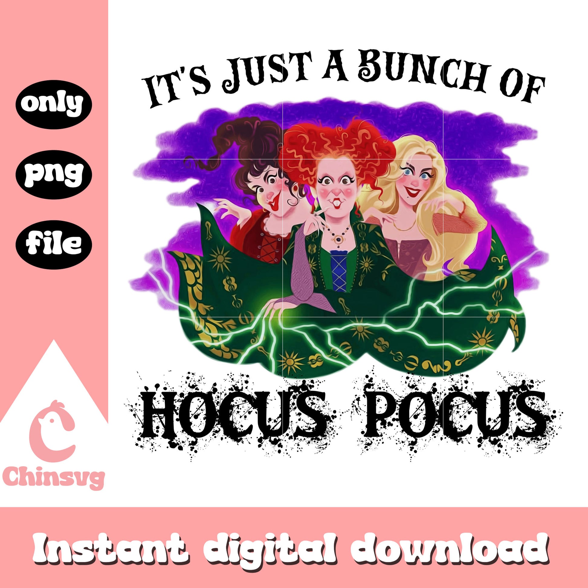 Just a bunch of hocus pocus design png, sanderson sisters png 