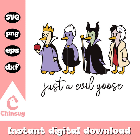 Just a evil goose witches halloween svg, halloween witch svg