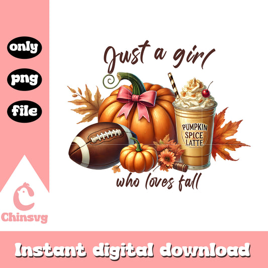 Just a girl who loves fall clipart design png, love autumn png