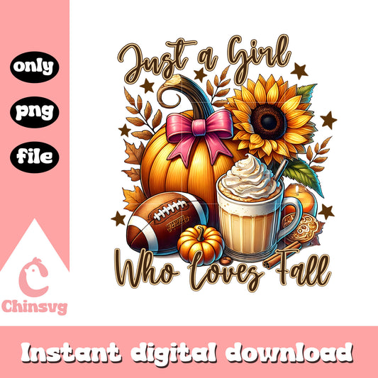 Just a girl who loves fall drawing png, autumn love png