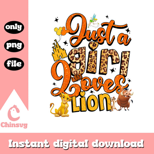 Just a girl who loves lion design png, king lion disney​ png