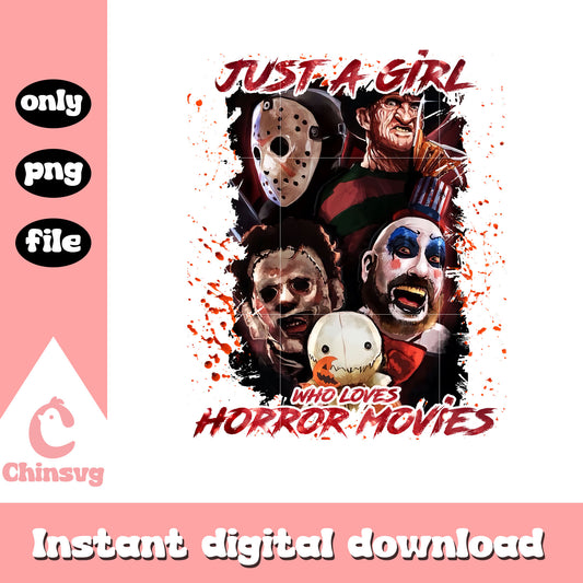 Just a gurl who loves horror movies png, horror movies png