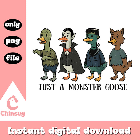 Just a monster goose spooky png, monster mash monster goose png