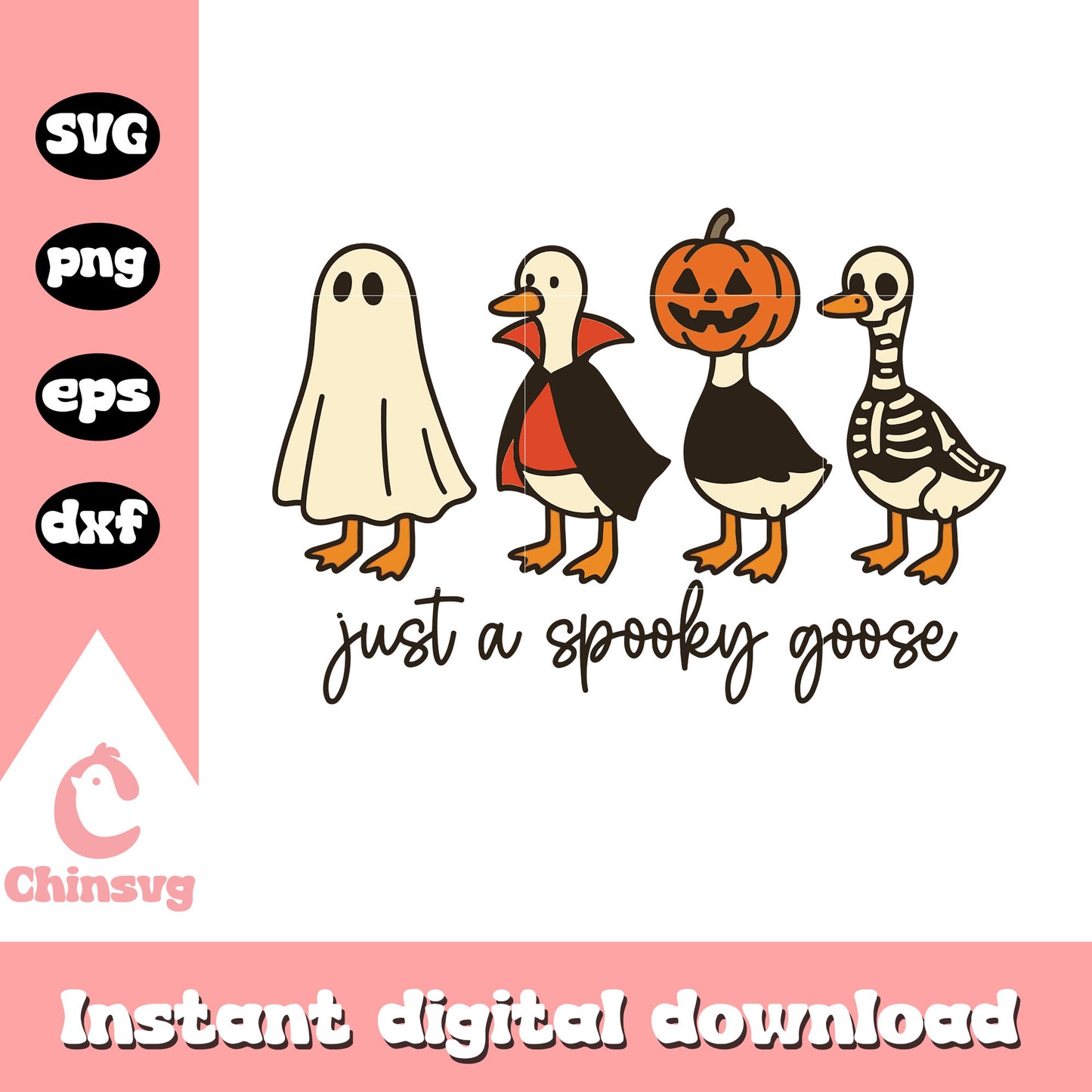Just a spooky goose halloween design svg, goose halloween svg