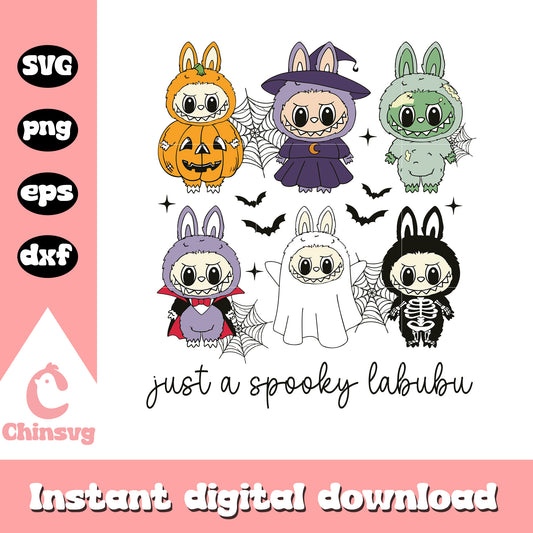 Just a spooky labubu costume design svg, labubu outfits svg