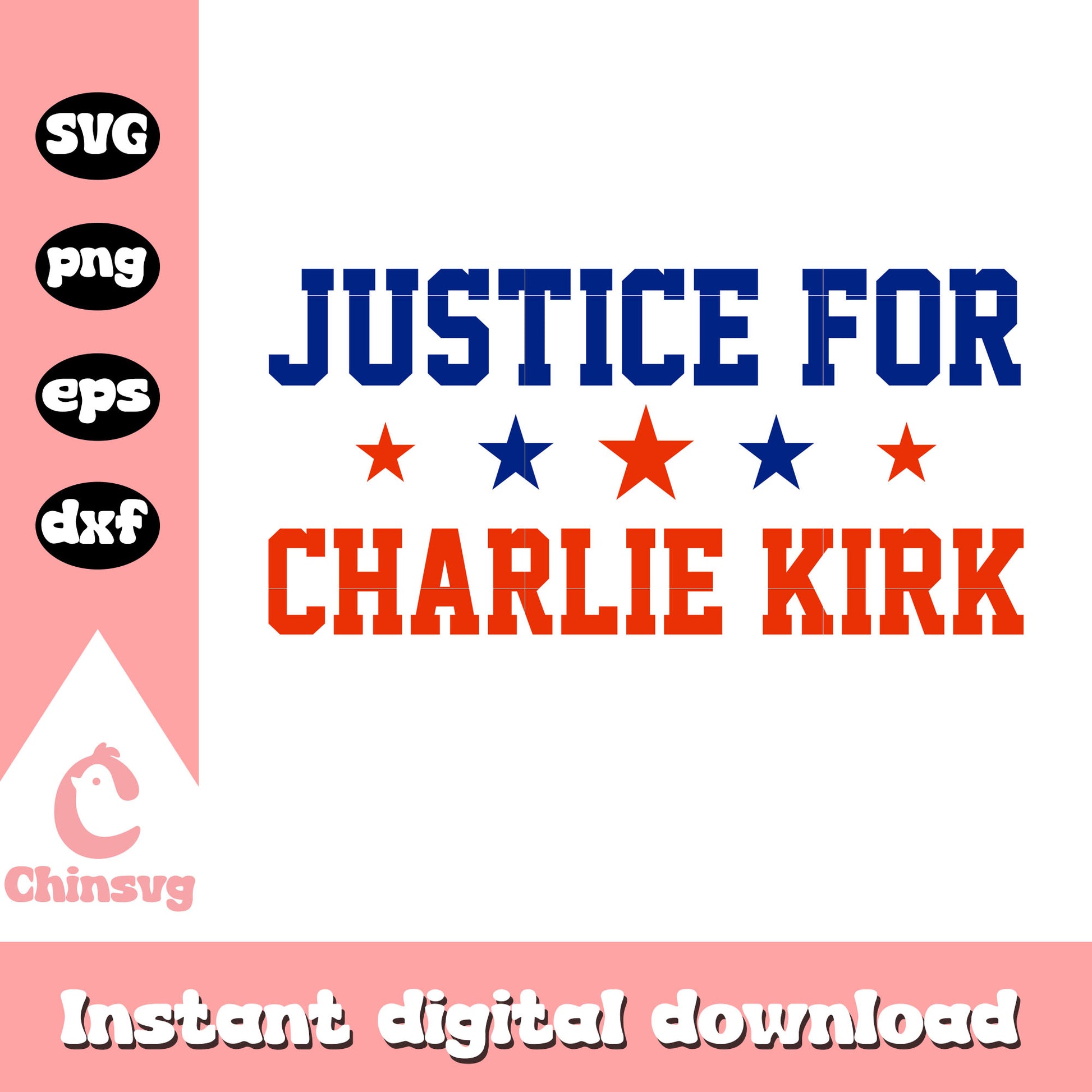 Justice for charlie kirk logo svg, pray for charlie svg