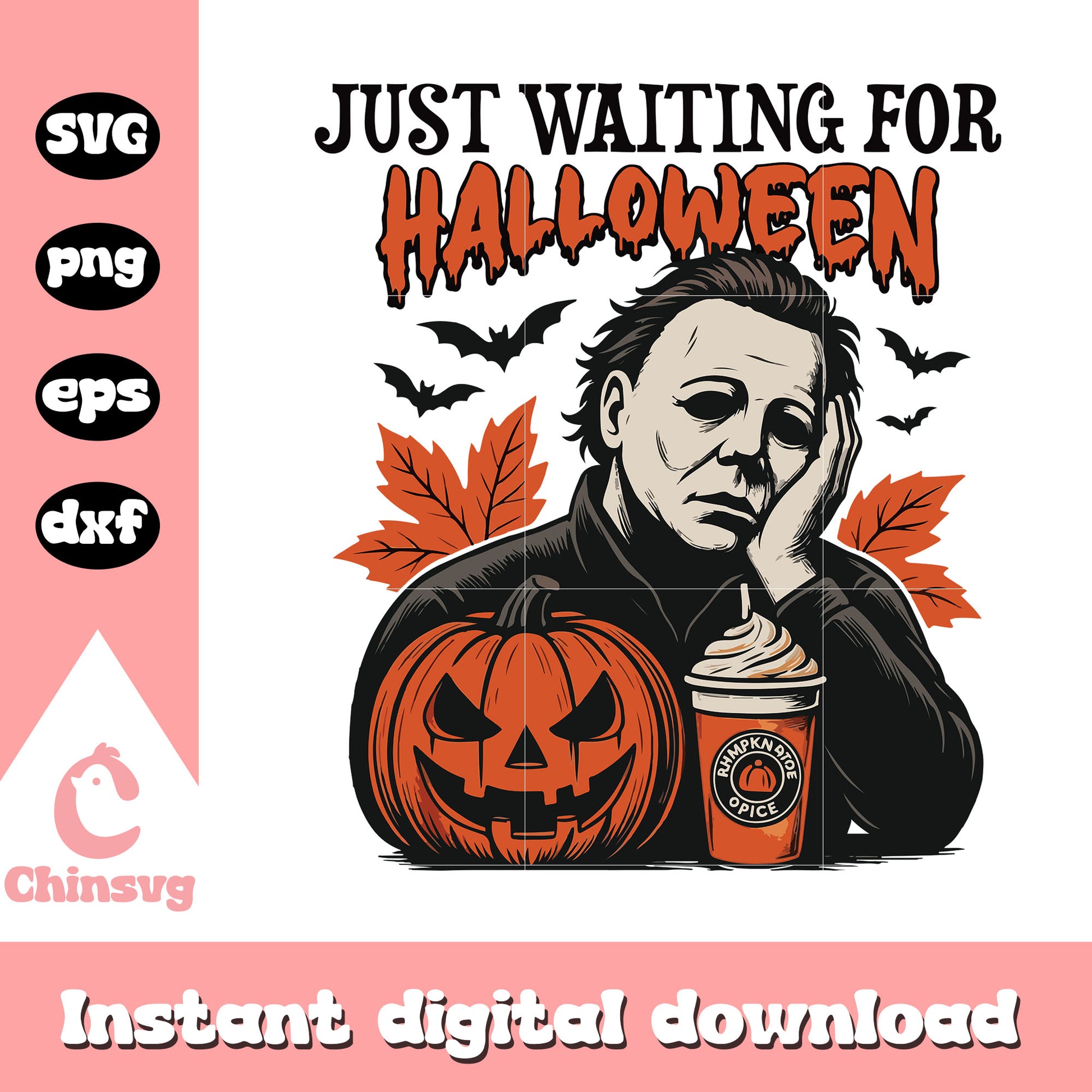 Just waiting for halloween jason voorhees svg, jason horror svg