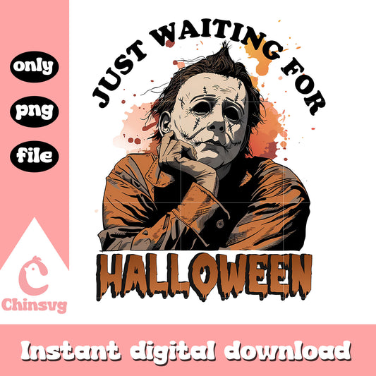 Just waiting for halloween movies design png, halloween movies png