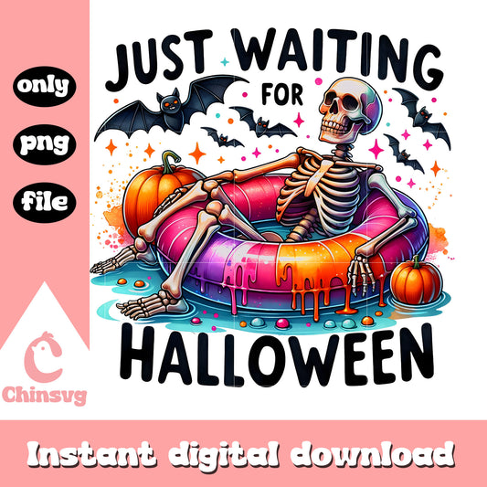 Just waiting for halloween spooky summer png, halloween holiday png