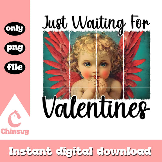 Just waiting for valentines cupid png, cupid valentine png