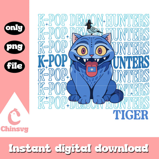 K-pop demon hunters derpy and susie png, cute tiger animal png