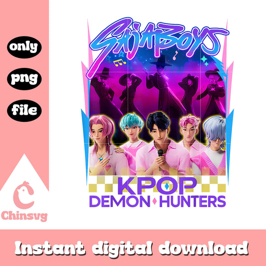 K-pop saja boys team officially art png, demon hunters kpop png