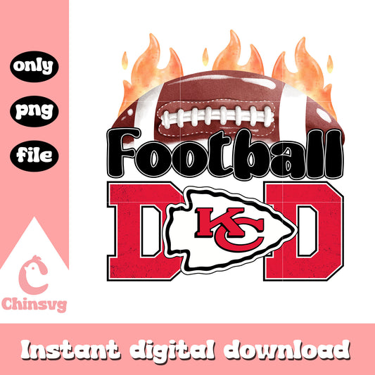 KC football dad design png, Kansas City Chiefs team png