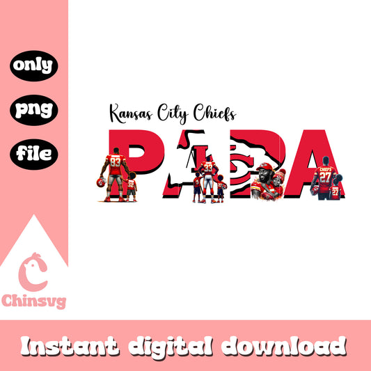 Kansas City Chiefs papa football team png, Chiefs nfl png