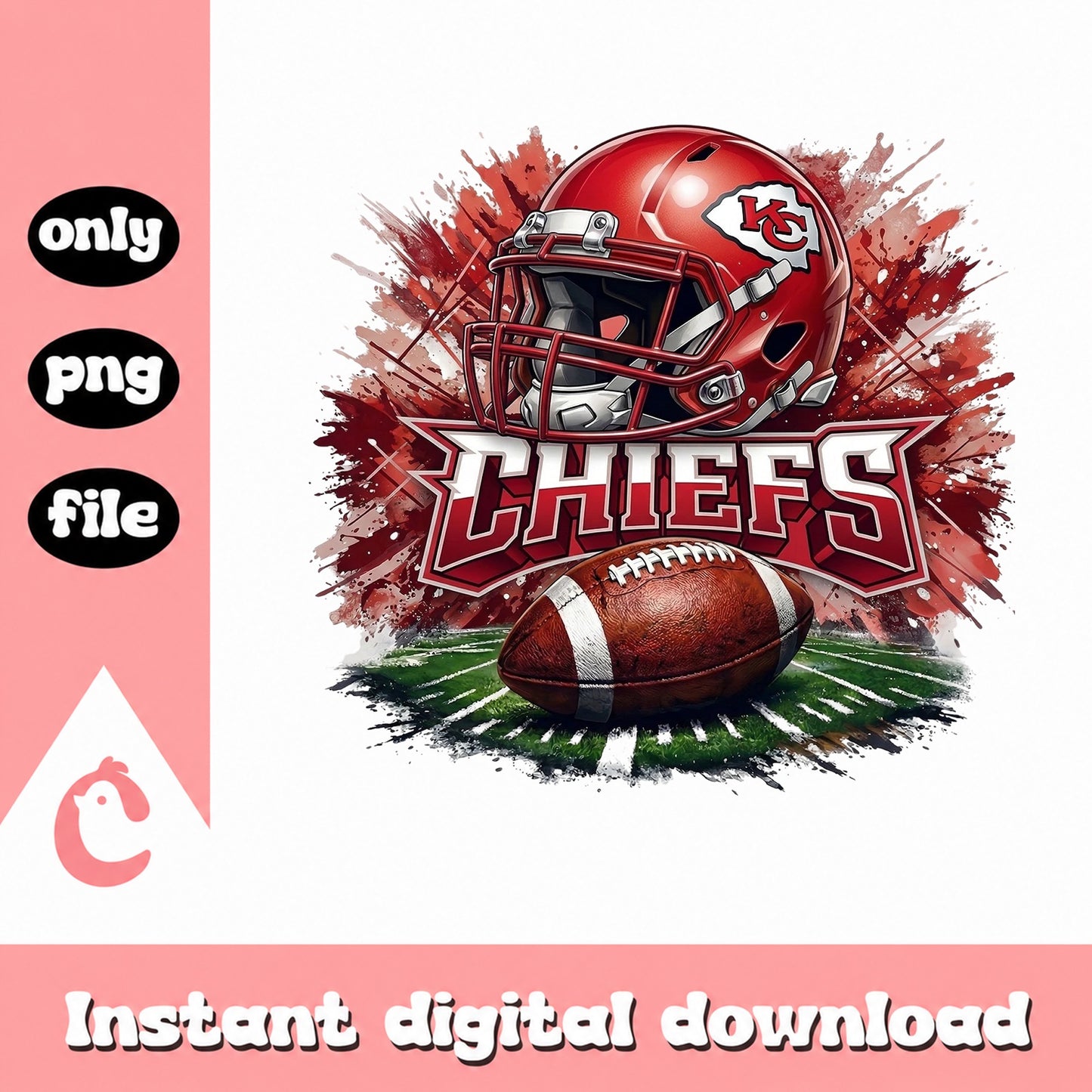 Kansas City Chiefs PNG, Football Helmet Sublimation, Chiefs PNG